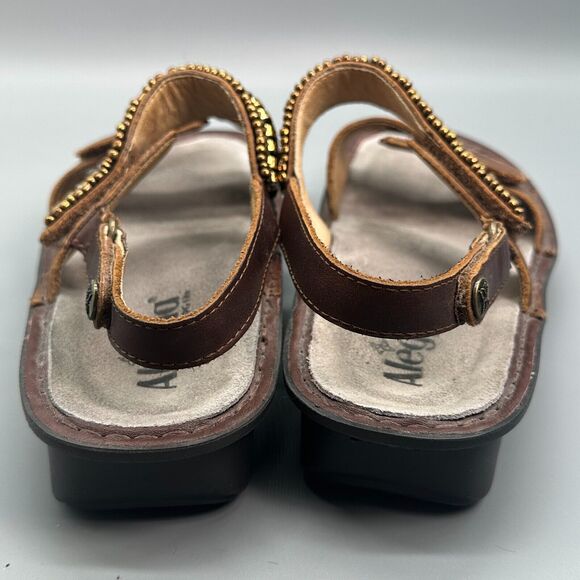 Alegria Verona Hickory Chain Gang Women's 8.5 Brown Leather Comfort Sandals - Picture 5 of 11